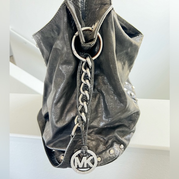 Michael Kors metallic gray leather tote - Picture 5 of 8